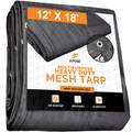 Xpose Safety 12 ft x 18 ft Heavy Duty Tarp, Black BMT-1218-X